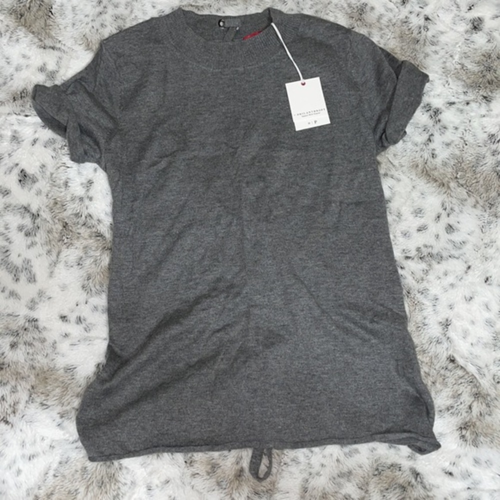 🆕 2/$60 NWT N:Philanthropy | Graves Lace Back Short Sleeve Sweater | Silk Blend - Picture 3 of 16